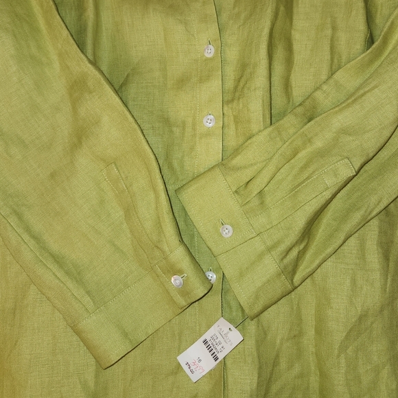 TALBOTS 100% Irish Linen Women’s Button Down Shirt, size 16 - Picture 6 of 11